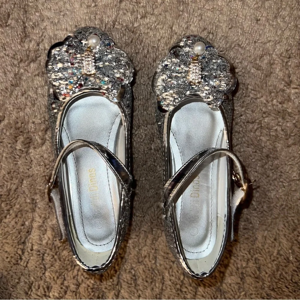Cadidi Dinos Girls Dress Shoes Wedding Party Mary Jane Princess Shoes Size 3